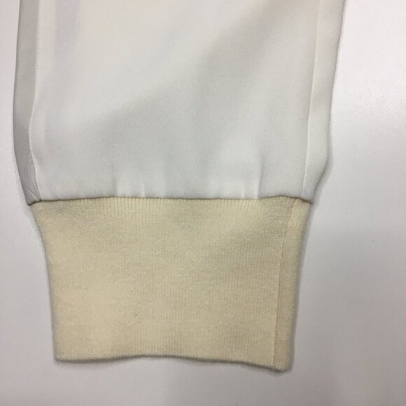 VINCE White Leather Insert Sides Pull On Drawstring Waist Jogger Pant - Picture 9 of 14